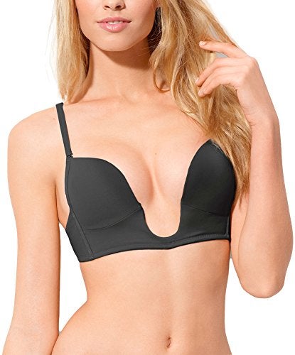 ToBeInStyle Women's Deep Plunge Convertible V Bra - Black - 34D - Image 5