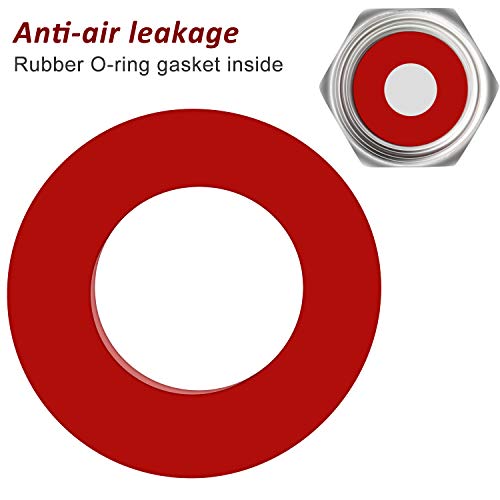 Mudder 20 Pieces Tire Valve Caps Aluminum Valve Stem Caps in Hexagon Shape with Rubber O-Ring Seal Stem Covers Universal Fits for Car Truck Motorcycles Bike and Bicycle (Silver) - Image 4