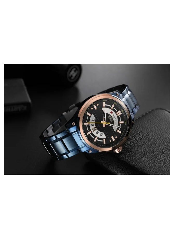 CURREN CURREN 8319 Original Brand Stainless Steel Band Wrist Watch For Men  - Image 3