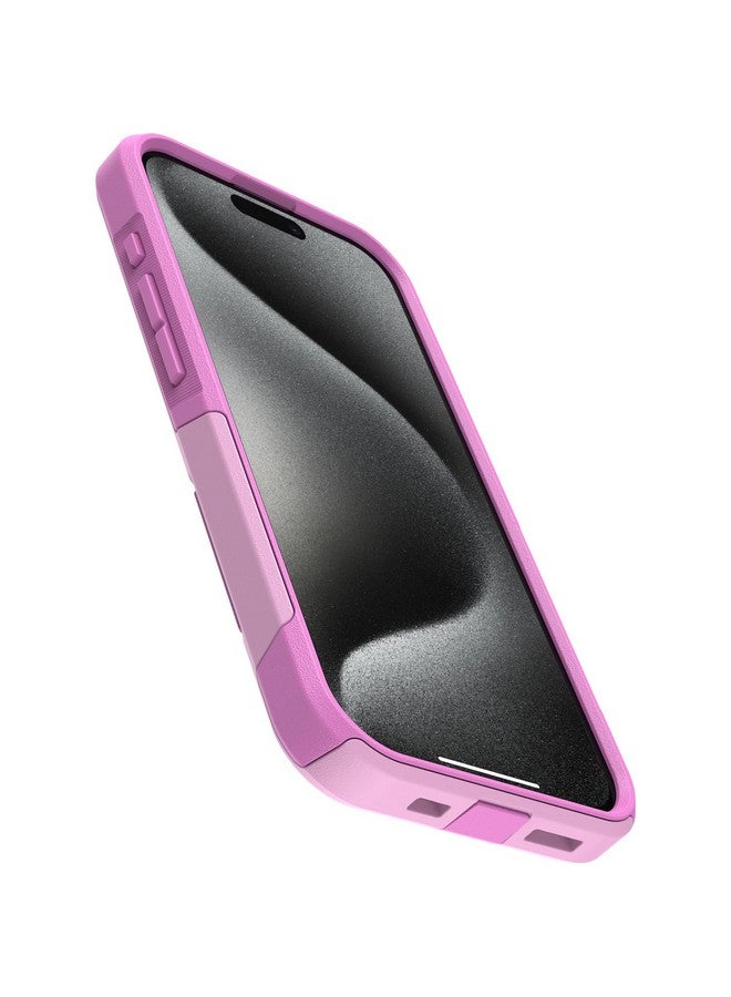 أوتربوكس جراب OtterBox Commuter Series لهاتف iPhone 15 Pro (فقط) - Run Wildflower (وردي)، نحيف ومتين، مناسب للجيب، مع حماية للمنافذ - Image 3