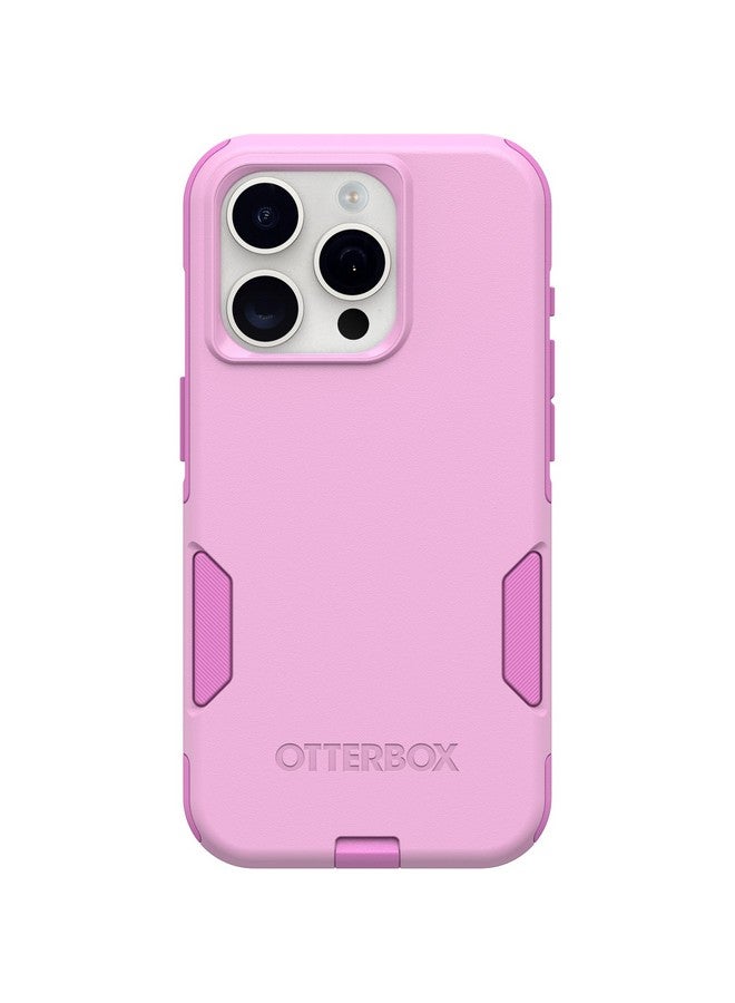 أوتربوكس جراب OtterBox Commuter Series لهاتف iPhone 15 Pro (فقط) - Run Wildflower (وردي)، نحيف ومتين، مناسب للجيب، مع حماية للمنافذ - Image 1
