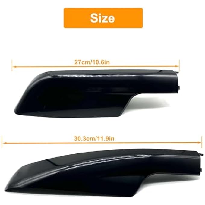 rayihni 4Pcs Roof Luggage Cargo Rail Rack End Cap Protection Cover Shell Trim Compatible with Toyota Highlander XU20 2001-2007 Roof Rack Cover Rail End Shell Replacement, Black - Image 2