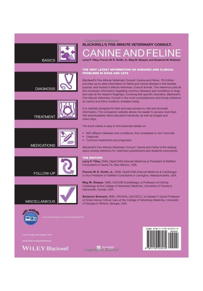 Wiley-Blackwell Blackwell's Five-Minute Veterinary Consult: Canine and Feline - Image 2