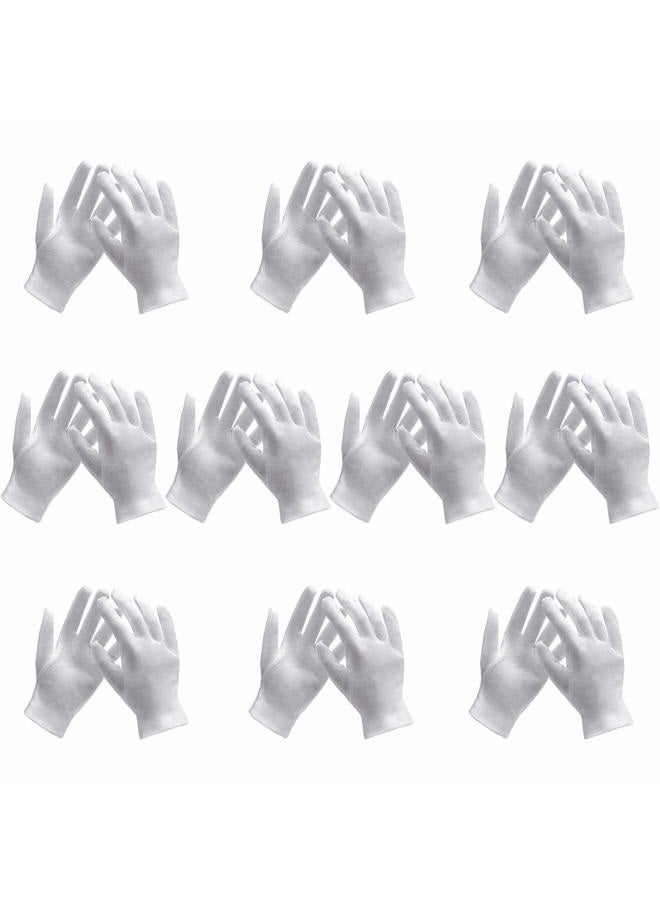 ENPOINT 5 Pairs Archival Photo Gloves, White X-Large Work Gloves For Handling Art Working Photography Men & Womens Cloth Gloves Liners Bulk for Handling Jewelry, Film, Photo, Coin Metal Inspection - Image 1
