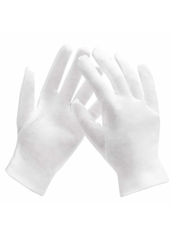 ENPOINT 5 Pairs Archival Photo Gloves, White X-Large Work Gloves For Handling Art Working Photography Men & Womens Cloth Gloves Liners Bulk for Handling Jewelry, Film, Photo, Coin Metal Inspection - Image 5