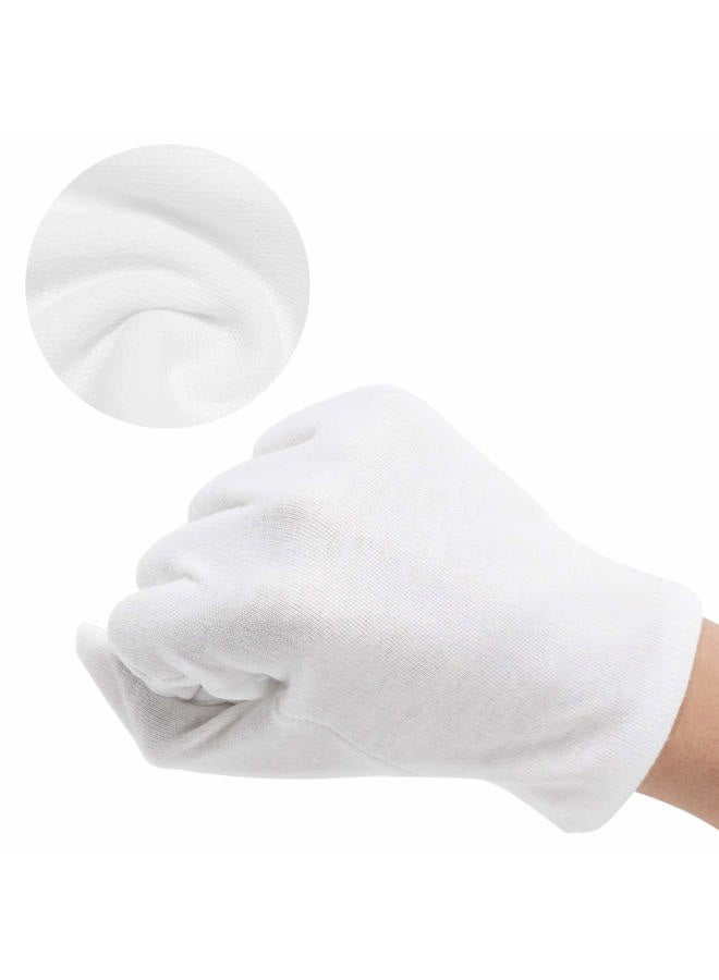 ENPOINT 5 Pairs Archival Photo Gloves, White X-Large Work Gloves For Handling Art Working Photography Men & Womens Cloth Gloves Liners Bulk for Handling Jewelry, Film, Photo, Coin Metal Inspection - Image 4