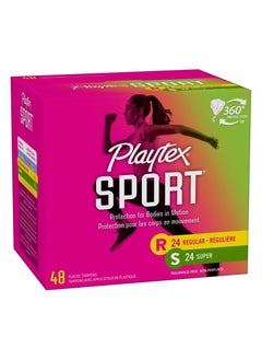 playtex Playtex Sport Tampons, Multipack, Regular and Super Absorbency, Unscented, 48 Count, White  - Image 4