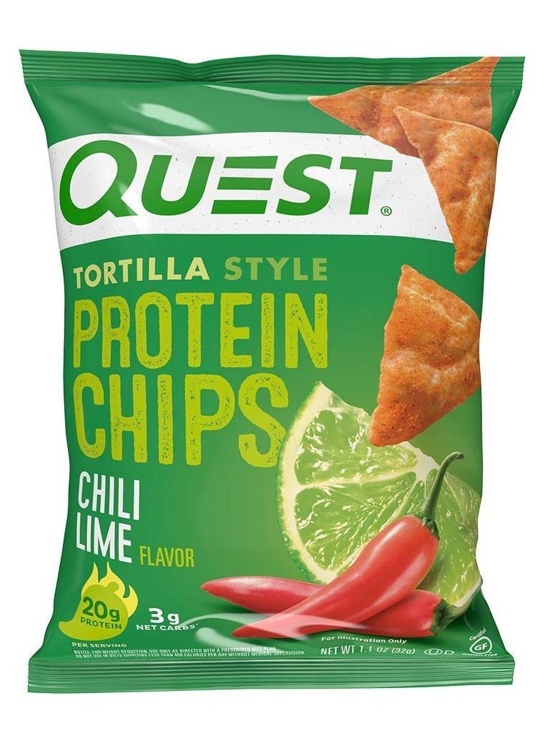 Quest Tortilla Style Protein Chips Chilli Lime Flavor 32g - Image 1