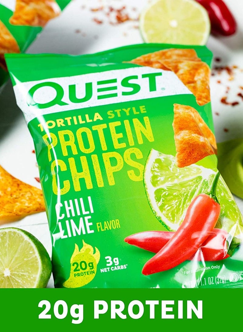 Quest Tortilla Style Protein Chips Chilli Lime Flavor 32g - Image 2