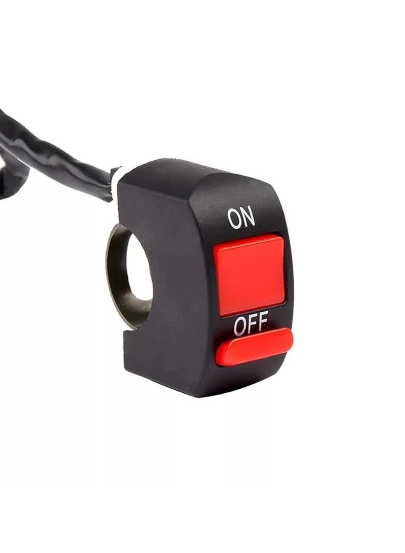 SOLDOUT Motorcycle ATV HandlebMotorcycle ATV Handlebar Switch ON/OFF Button Connector Modification Motorbike Bike Switches AccessoriesUniversal 7/8" handlebar design, can be fit on most of motorcyclesar Switch ON/OFF Button Connector Modification Motorbike Bike Switches Accessories  - Image 1