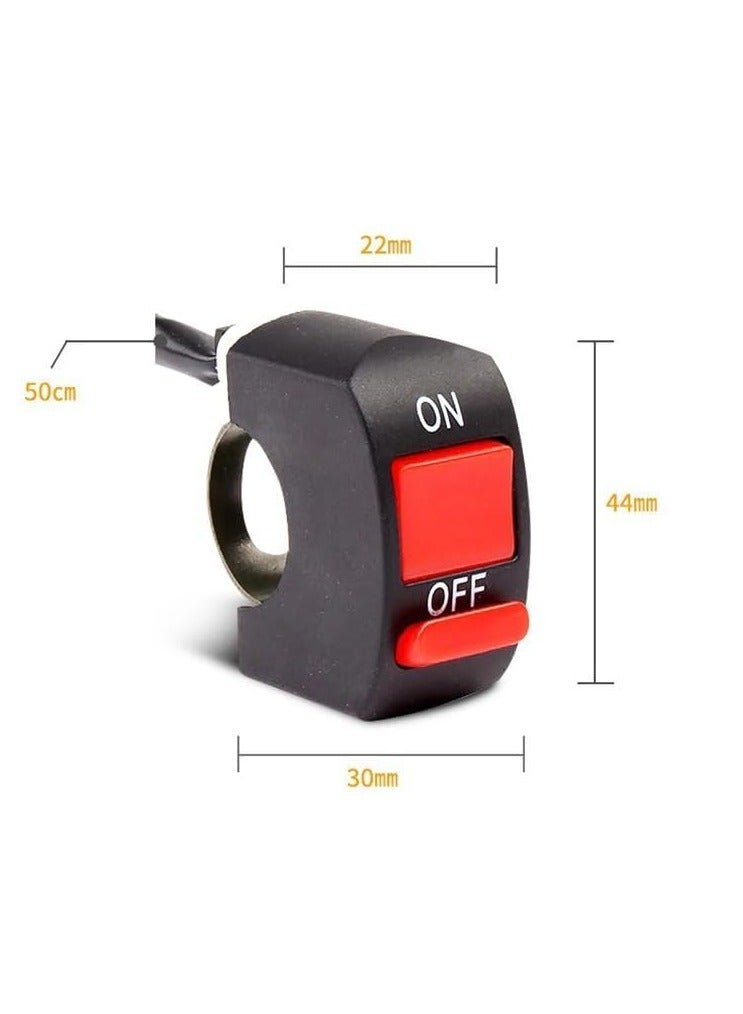 SOLDOUT Motorcycle ATV HandlebMotorcycle ATV Handlebar Switch ON/OFF Button Connector Modification Motorbike Bike Switches AccessoriesUniversal 7/8" handlebar design, can be fit on most of motorcyclesar Switch ON/OFF Button Connector Modification Motorbike Bike Switches Accessories  - Image 2