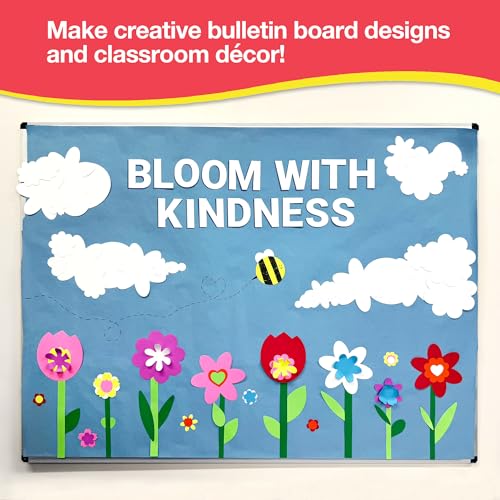 FreshCut Crafts: 280 Pieces of DIY Flower Cutouts with IDEA Guide - 2-Sided Punch Out Tulips, Daisies, Daffodils, Flowers Ideal for Spring Craft Projects, and Mother's Day DIY Gift Craft - Image 3