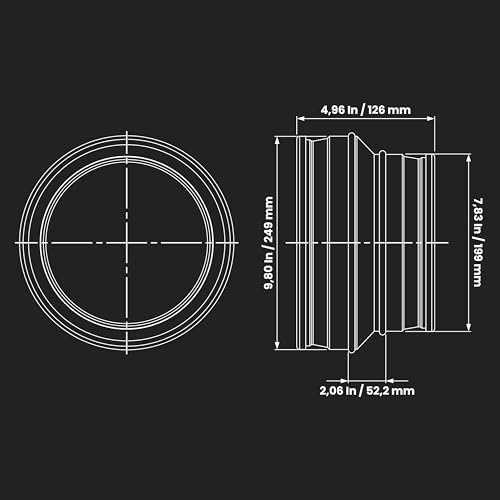Repa Market 10" to 8" Inch Duct Reducer/Increaser – Galvanized Steel Vent Pipe Adapter HVAC & Dryer Vent Systems – Round Metal Coupling Connector for Exhaust Fans, Bathroom Ventilation, Kitchen Hoods - Image 2