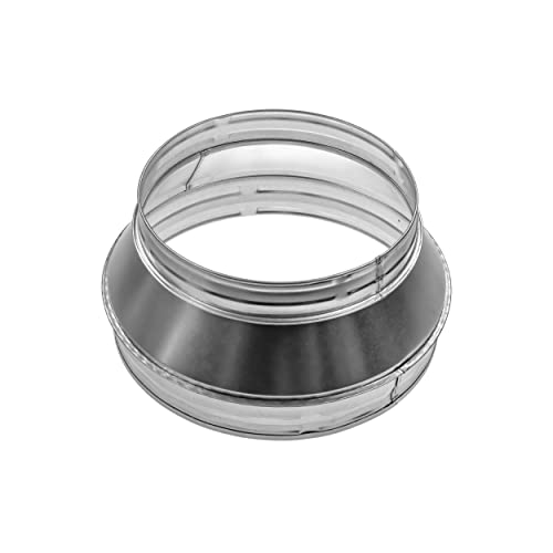 Repa Market 10" to 8" Inch Duct Reducer/Increaser – Galvanized Steel Vent Pipe Adapter HVAC & Dryer Vent Systems – Round Metal Coupling Connector for Exhaust Fans, Bathroom Ventilation, Kitchen Hoods - Image 1