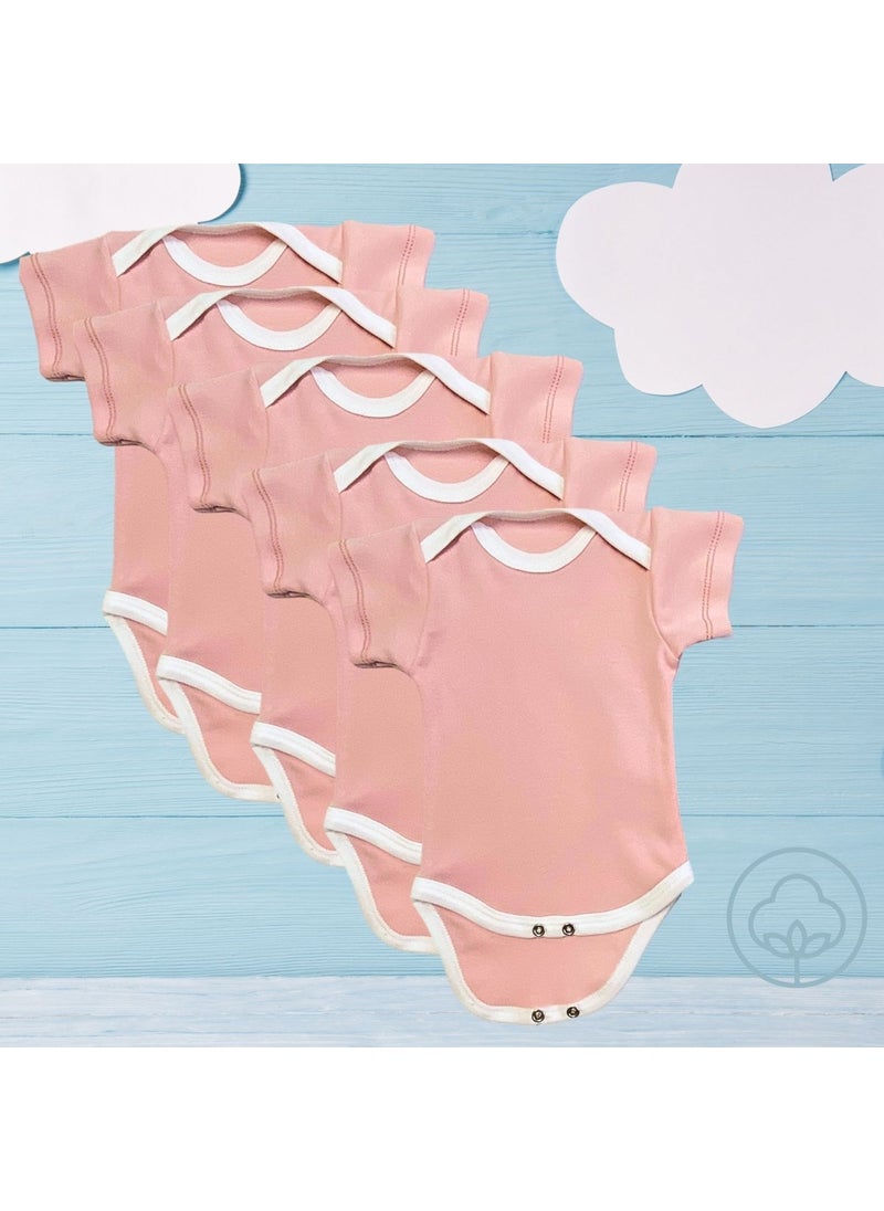 Betül Bebek Betul Baby 5-Pack Organic Cotton Baby Bodysuit with Snaps  - Image 1