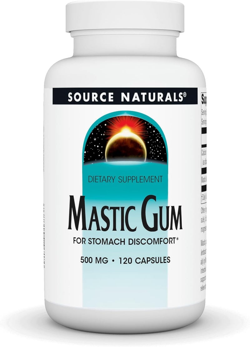 Source Naturals Mastic Gum for Stomach Discomfort 500 mg  120 Tablets - Image 1