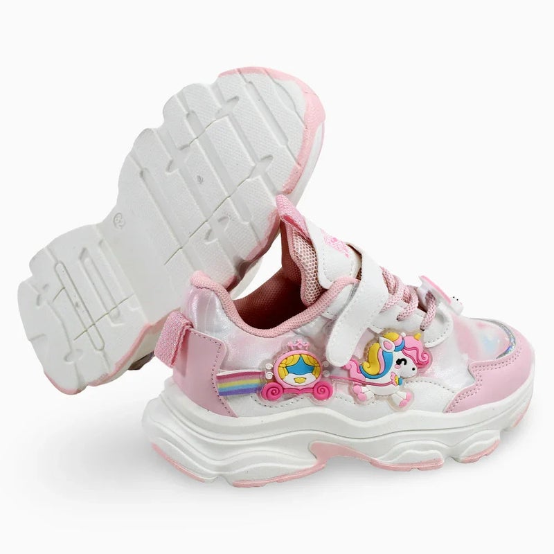 Our kids Girls Leather Sneakers – Cute Unicorn Design - Image 3