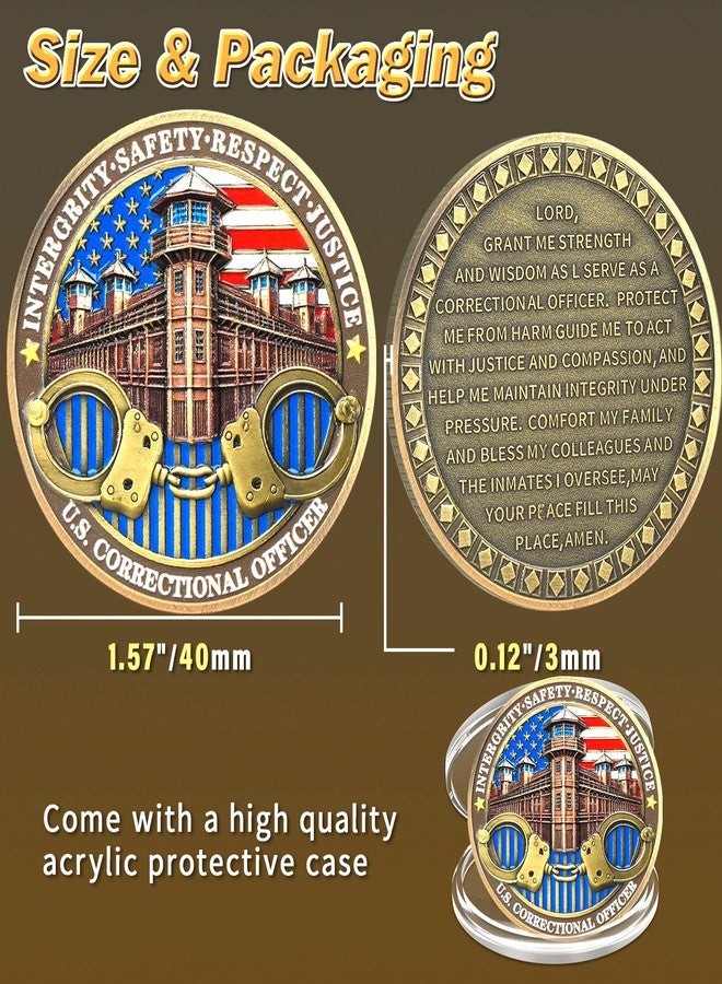 ASmileIndeep Thin Gray Line Coin - U.S. Correctional Officer Challenge Coins Honor Correctional Officers Gray Prison Police Coin Law Enforcement Coins Appreciation Commemorative Gifts (10 PCS) - Image 5