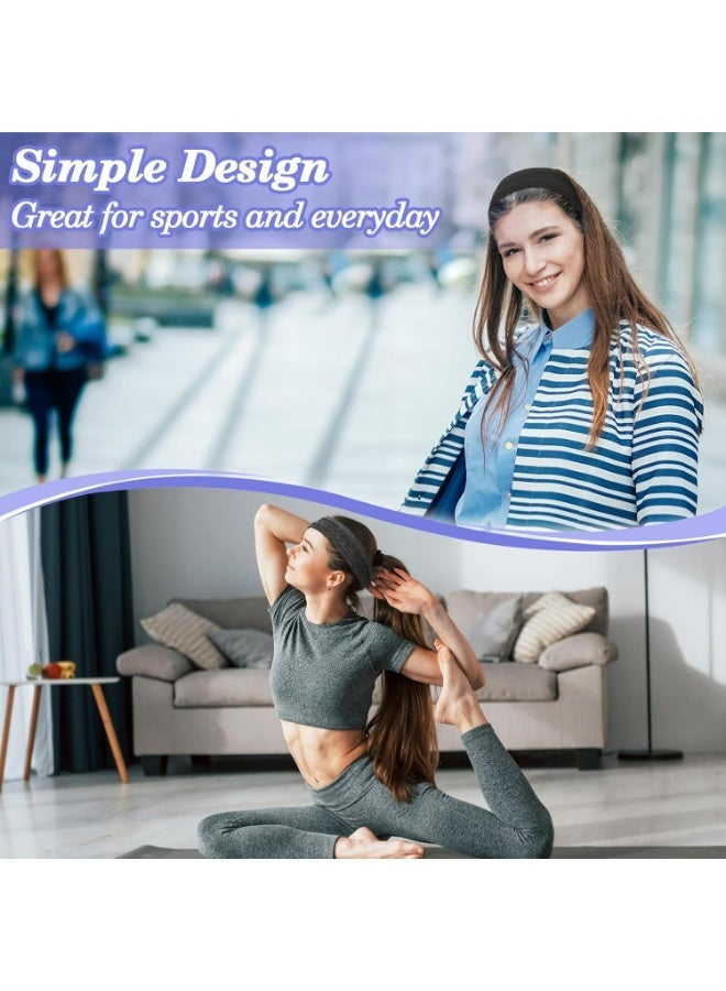 Fanski 2PCS  Non Slip Sports Elastic Soft Running Fashion Headbands Absorb Sweat for Women & Men Working Out, Travel - Image 4