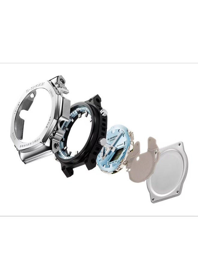 جي شوك ساعة رجالية رقمية تناظرية من الفولاذ - GM-2110D-3ADR - Image 4