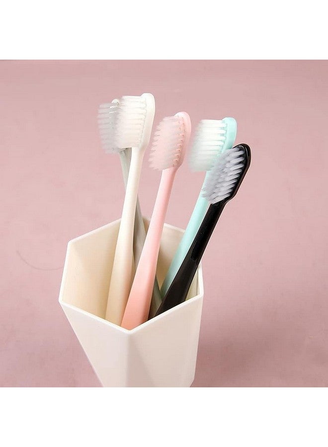 Wolpin Toothbrush for Adults Ultra Soft Bristles Manual (Pack of 10 Pcs) Enamel Care, Multicolor Gentle Enamel with Cover - Image 2