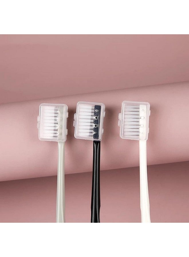 Wolpin Toothbrush for Adults Ultra Soft Bristles Manual (Pack of 10 Pcs) Enamel Care, Multicolor Gentle Enamel with Cover - Image 5