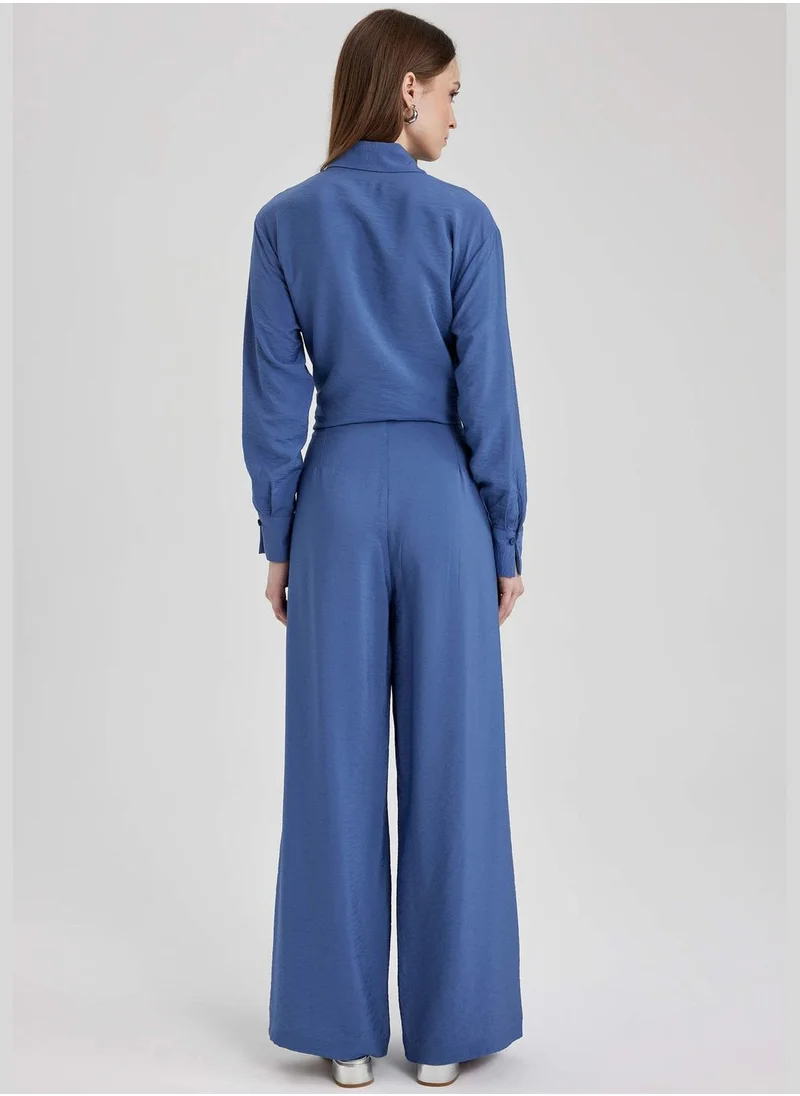 ديفاكتو Woman Wide Leg Woven Trousers