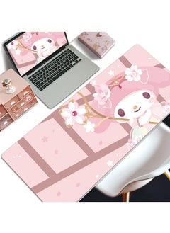 Y&D My Melody Girls Gift Gaming Mouse Pad Extended Large Mat Desk Pad Stitched Edges Mousepad Long Mouse Pad And Non-Slip Rubber Base Mice Pad 800X300X4mm  - Image 1