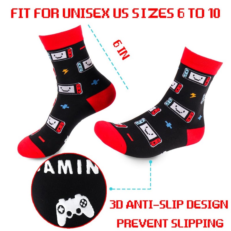 Busy Gaming Life Gamer Gifts for Teenage Boys  Easter Basket Stuffers for Teens  Gamer Dad Gifts  Gaming Gifts for Men Brother Uncle Boyfriends  A Pair of Gamer Socks + One Throw Pillow Covers - Image 2