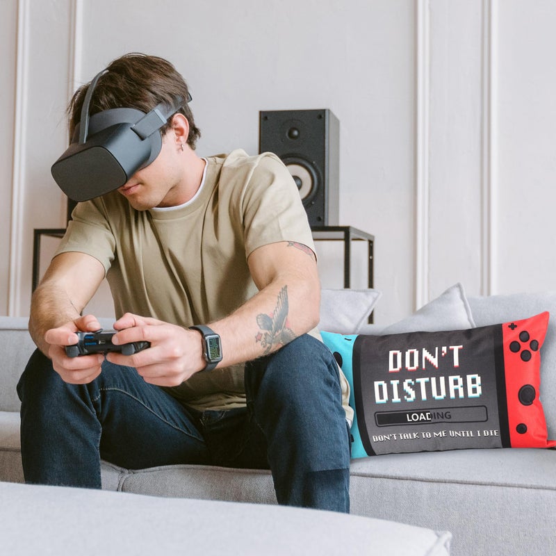 Busy Gaming Life Gamer Gifts for Teenage Boys  Easter Basket Stuffers for Teens  Gamer Dad Gifts  Gaming Gifts for Men Brother Uncle Boyfriends  A Pair of Gamer Socks + One Throw Pillow Covers - Image 5