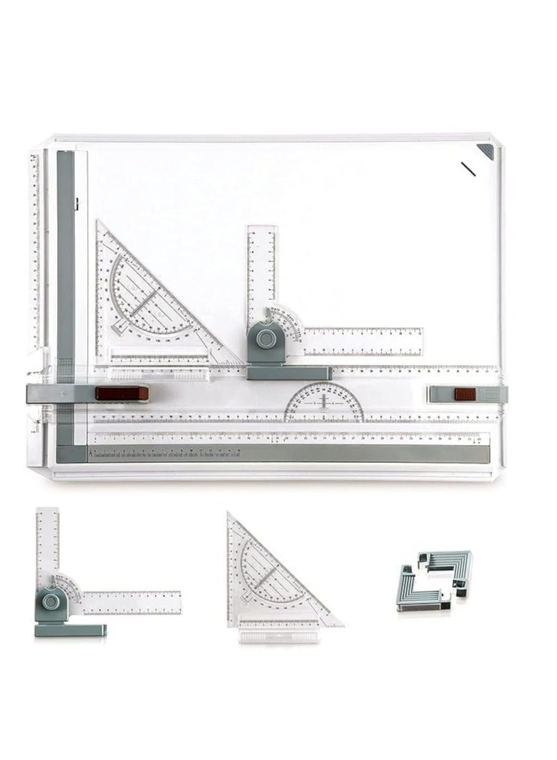 Isomers A3 Drawing Board, Engineering Drawing Tool With Angle Adjustable Measuring System, Multifunctional Graphic Architectural Sketch Board, For Engineer, Architect, Artist(Style 1) - Image 1