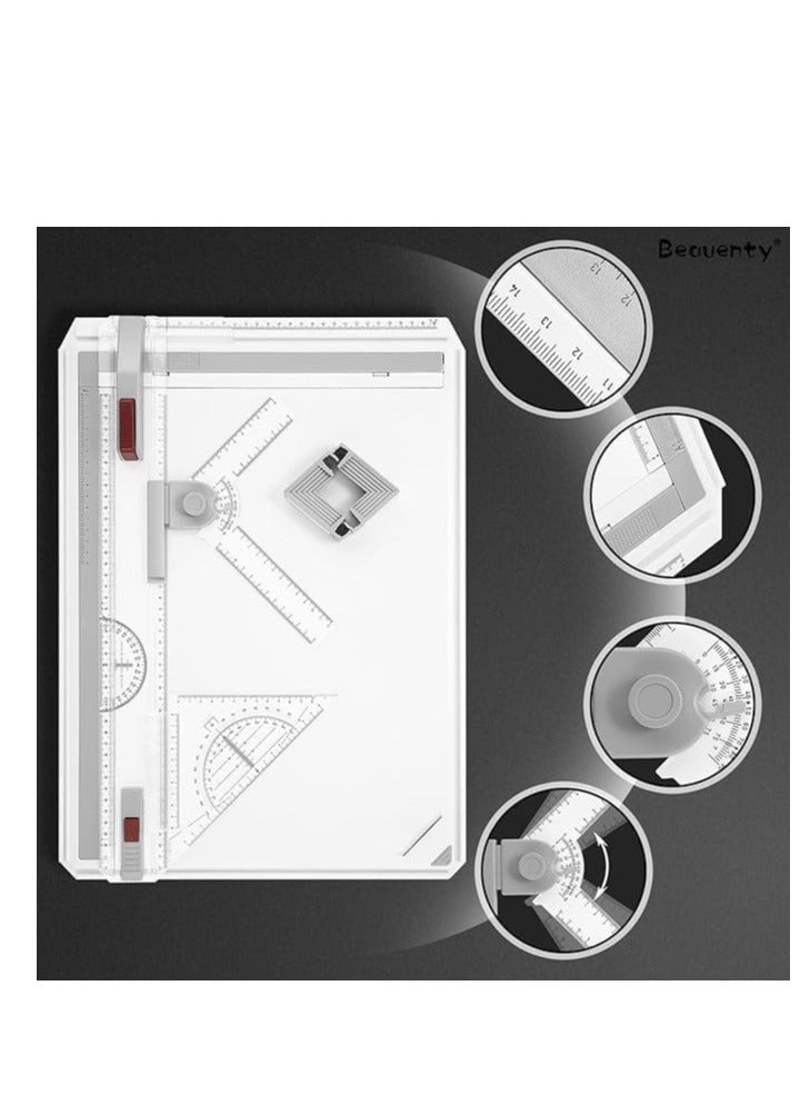Isomers A3 Drawing Board, Engineering Drawing Tool With Angle Adjustable Measuring System, Multifunctional Graphic Architectural Sketch Board, For Engineer, Architect, Artist(Style 1) - Image 2