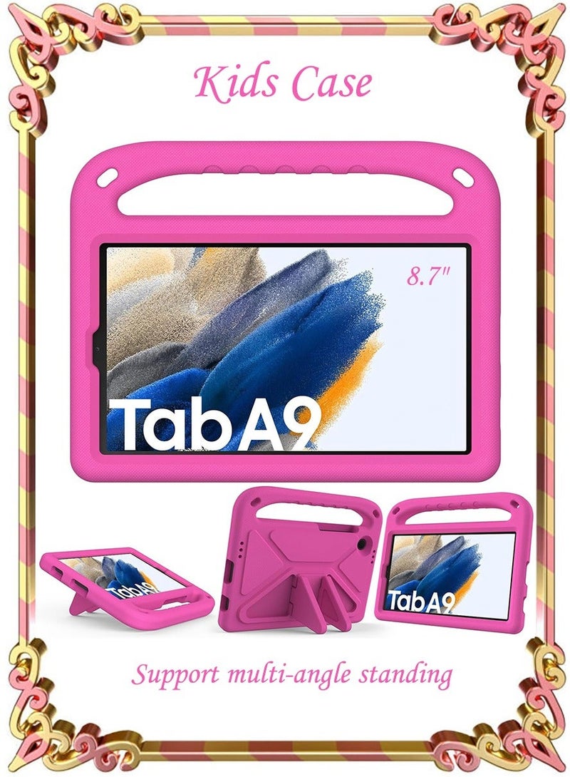 Kids Case for Samsung Galaxy Tab A9（2023） SM-X110 /SM-X115 Kids Case, Lightweight EVA Kid Friendly Shockproof Protective Case,Handle Stand Heavy Duty Tablet Cover (Pink) - Image 1