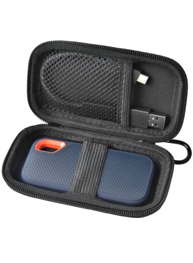 Chabeia SanDisk Portable SSD Case Compatible with 1TB 2TB 500GB 4TB PRO Extreme External Solid State Drive Storage Holder for SDSSDE61 SDSSDE60 SDSSDE81 SDSSDE30 Full Black Protective Cover for Daily Use Outdoor Home Office - Image 1