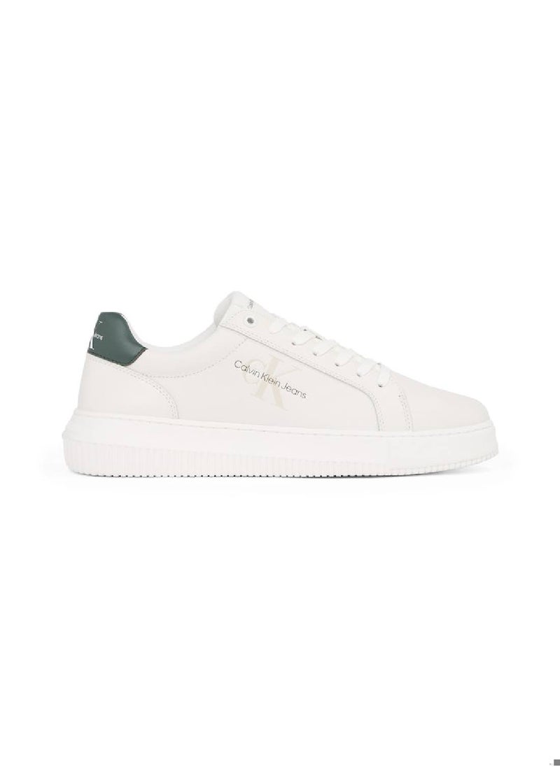 Calvin Klein Jeans - Men's  Leather Trainers, White - Leather - Image 1