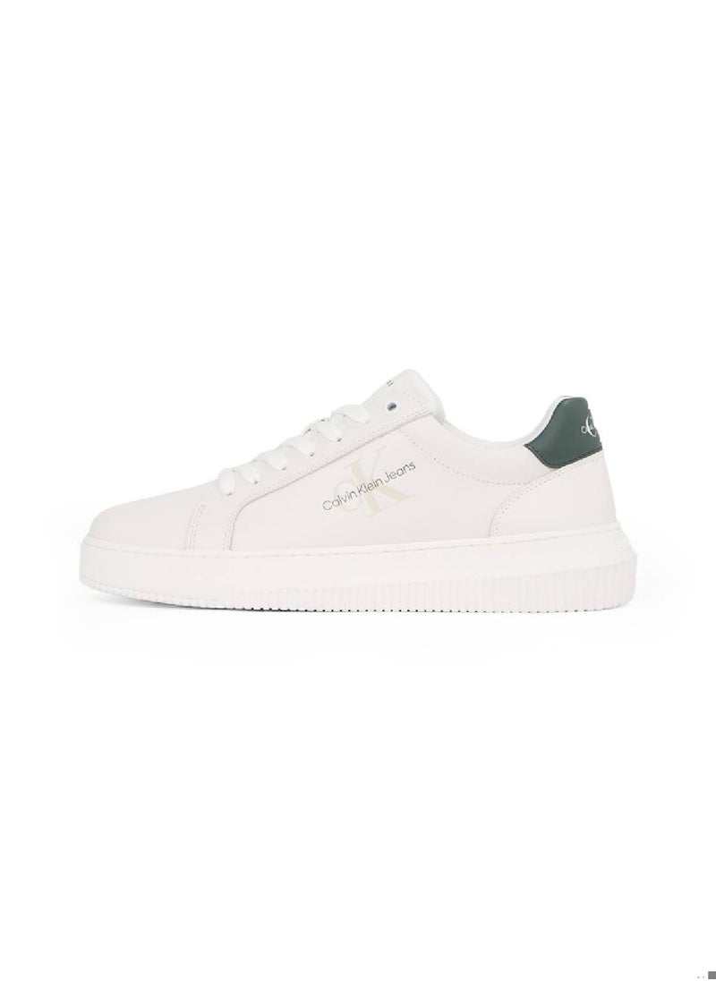 Calvin Klein Jeans - Men's  Leather Trainers, White - Leather - Image 1