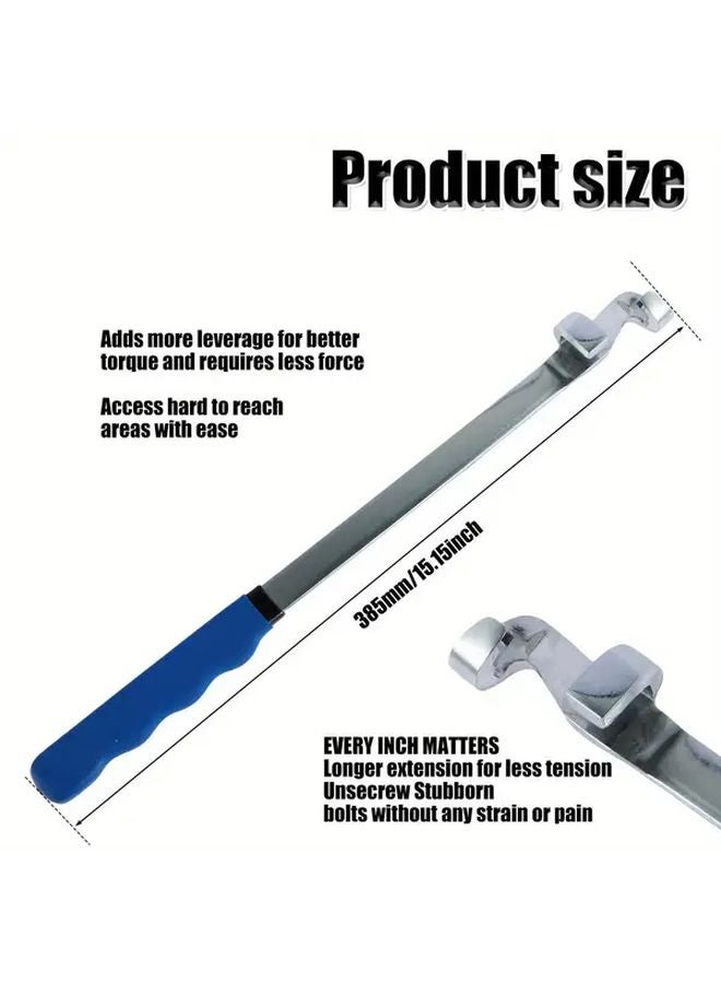 1 قطعة 15 بوصة مفتاح عزم عالمي مكبر قضيب تمديد عالي الرافعة متين من صلب الكروم فاناديوم - Image 3