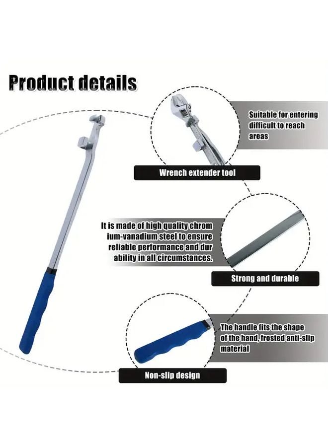 1 قطعة 15 بوصة مفتاح عزم عالمي مكبر قضيب تمديد عالي الرافعة متين من صلب الكروم فاناديوم - Image 5