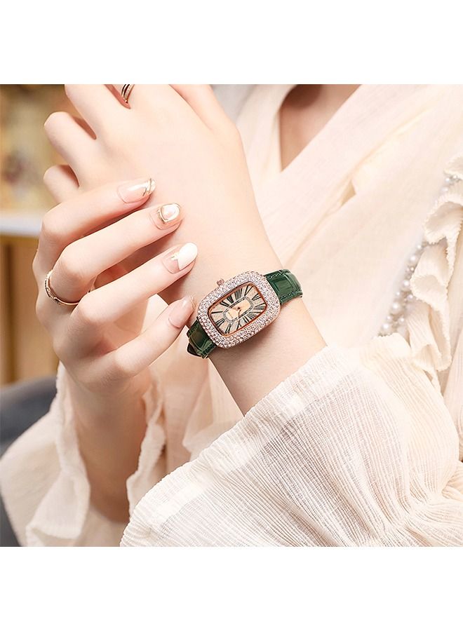 Women's Watches Accessories Bracelets Inlay Diamond Pearl Wrist Watches Wrap Around Bracelet Analog Quartz Dress Wrist Watches Gifts Jewelry Set Strap  - Image 5