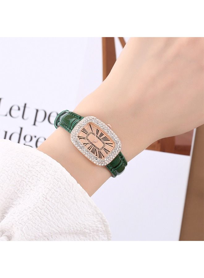 Women's Watches Accessories Bracelets Inlay Diamond Pearl Wrist Watches Wrap Around Bracelet Analog Quartz Dress Wrist Watches Gifts Jewelry Set Strap  - Image 4