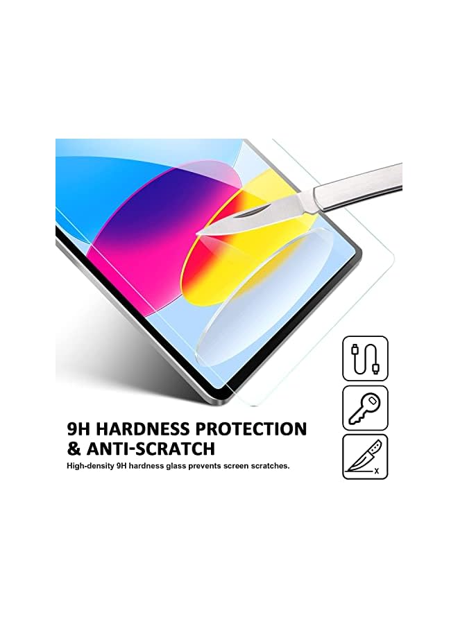 erorex 2 Pack Screen Protector For Ipad 10Th Generation 2022 9H Hardness Tempered Glass Film For Ipad 10 Screen Protector 10.9 Inch Hd Clear  - Image 3