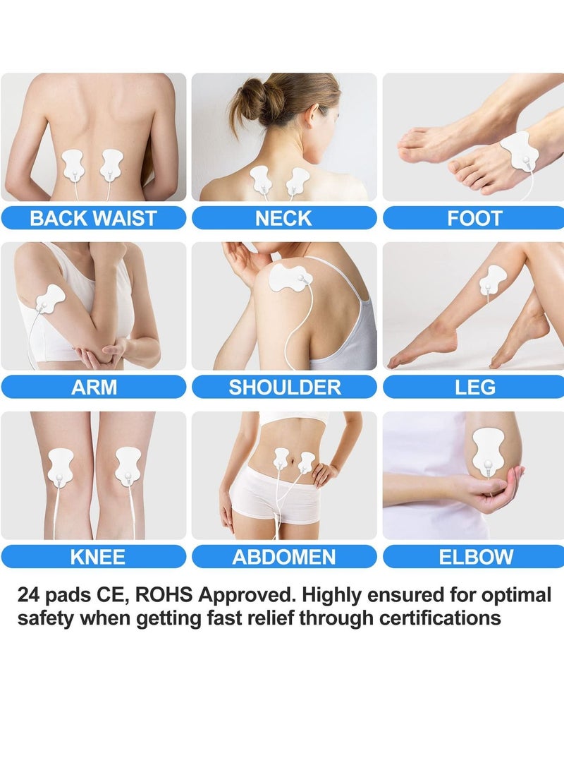 Y&D TENS Unit Replacement Pads, 24Pcs Compatible with Omron, Long Life Pads - Image 2