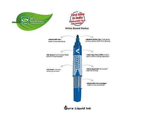 Pilot V-Board Master Medium Pack Of 4(Blue-2, Black-2) - Image 3