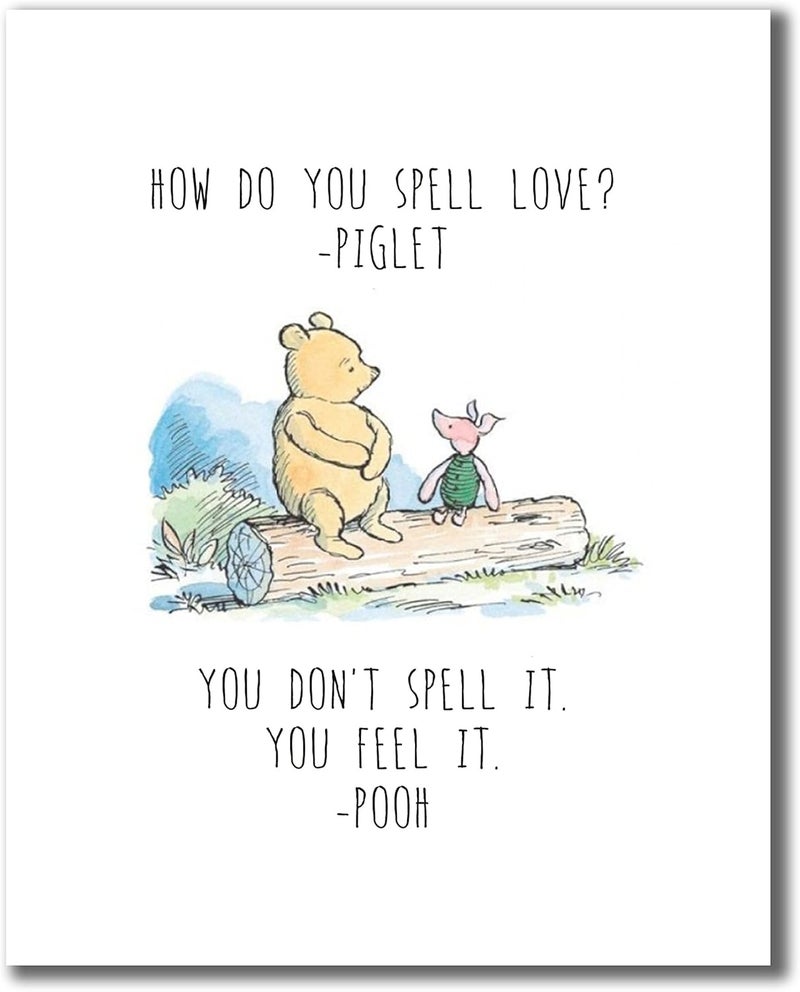 BigWig Prints Winnie The Pooh Classic Art - Set of 4 (8 inches x 10 inches) Wall Art Decor Photos Bedroom Playroom - Image 2