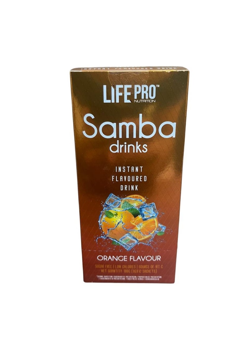 SAMBA Life Pro Samba Orange Flavor Water Life Pro Nutrition 12 sachets - Image 2