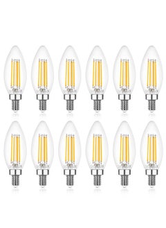 Sigalux E12 Led Bulb Candelabra Base Dimmable, Led Chandelier Light Bulbs, 60 Watt Equivalent Candelabra Led Light Bulbs, B10 2700K Soft White, Type B Filament Candle Light Bulbs Ul Listed, 12 Pack  - Image 1