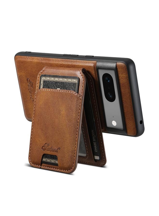 Suteni Case For Google Pixel 7 H15 Oil Eax Leather Detachable Wallet Back Phone Case - Image 4