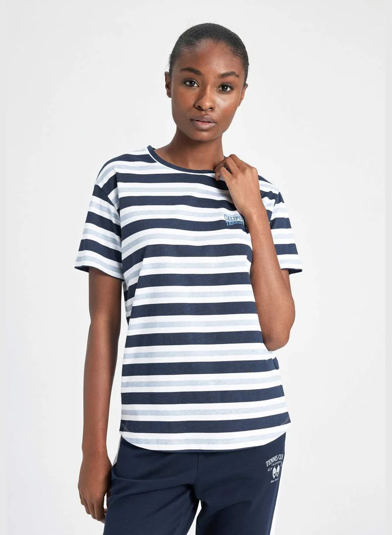 DeFacto Woman Knitted Short Sleeve T-Shirt
