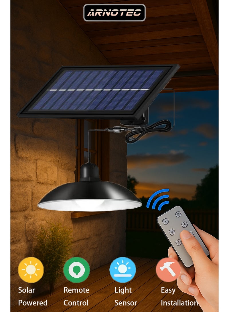ARNOTEC Split solar lamp home indoor and outdoor garden lamp camping tent chandelier light control with remote control （white light) - Image 1