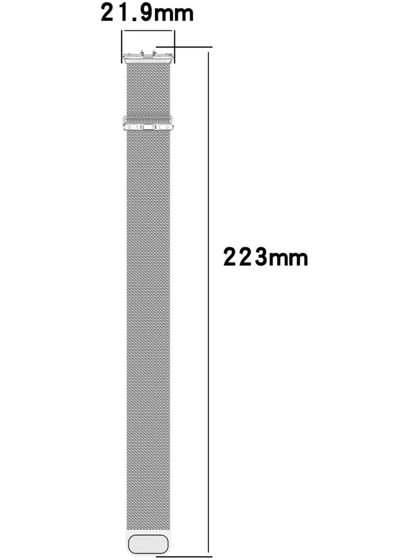 VKL - Replacement Band for Samsung Galaxy Fit 3（SM-R390） Band Magnetic Stainless Steel strap Milanese Loop Watch Band Quick Release Replacement Sports Straps - Image 1